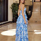 blue chiffon prom dress