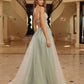 sage green prom dress