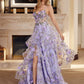 lilac ball gown prom dress