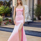 Strapless Peaked Neckline Prom Dress