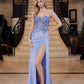 Fitted Prom Dress of Stretch Satin