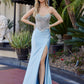 Prom Dress with Sweetheart Stoned Bodice