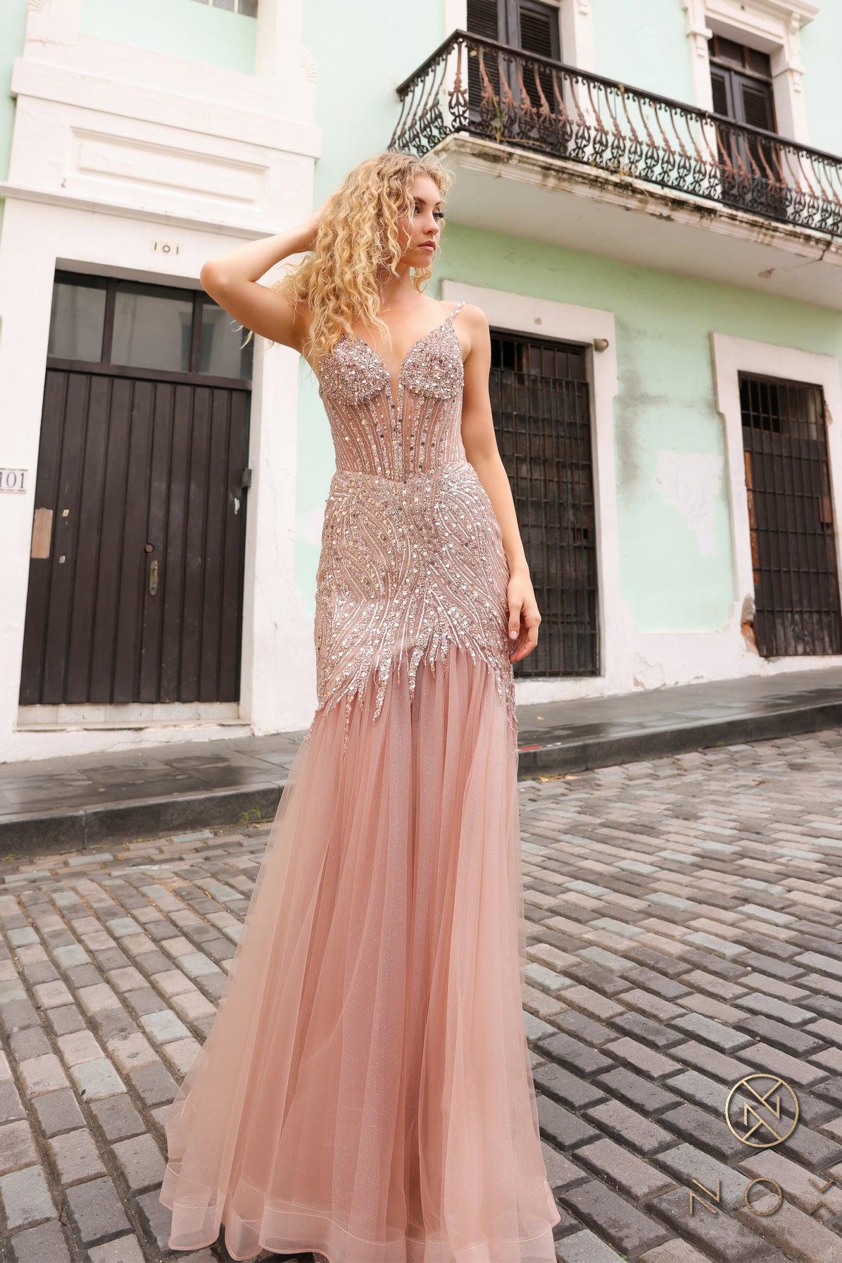 7641 FS DRESS - Mocha-999 FORMAL - PROM-FORMAL SOCIETY