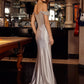 Prom Dres with Plunging Beaded Bodice
