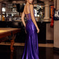 Shiny Satin Prom Dress with Sweetheart Bustline