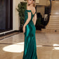 Satin Strapless Off-The-Shoulder Prom Dress