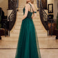 green floral ball gown
