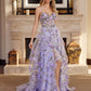 lilac ball gown prom dress