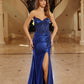 Strapless Prom Dress with Beaded Applique Bodice