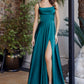 Simple Stretch Satin Prom Dress