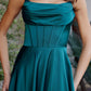 Simple Stretch Satin Prom Dress