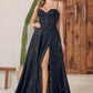Sparkly Sequin A-Line Corset Prom Dress