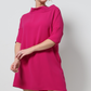 AUDREY COWL TUNIC -FUCSHIA-310 RTW TOP - SHORT SLEEVE-FORMAL SOCIETY