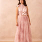 Rose Toile De Jouy Tulle Skirt