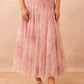 Rose Toile De Jouy Tulle Skirt