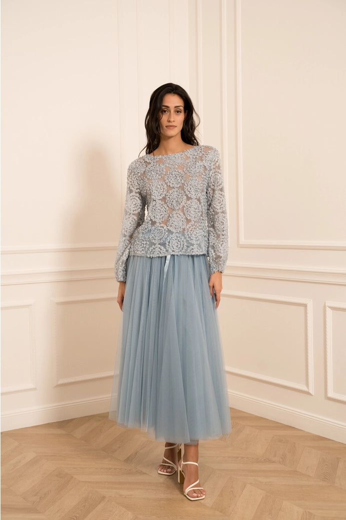 Bleu Ciel Tulle Skirt