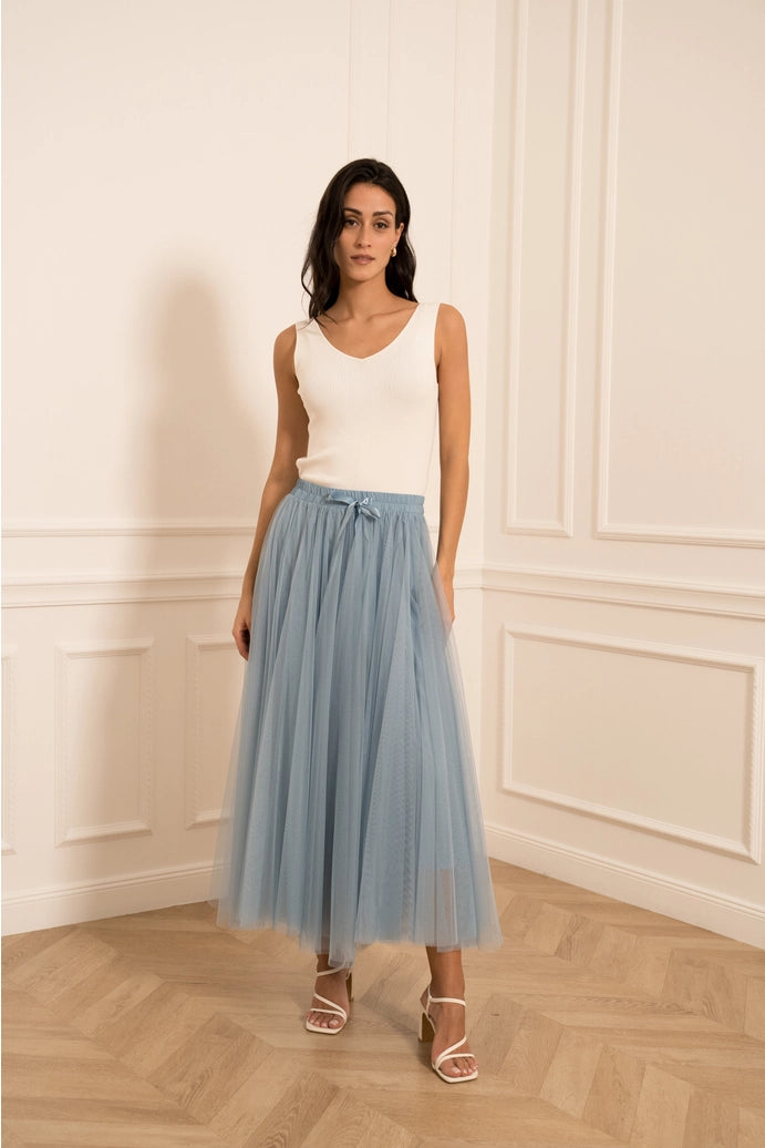 Bleu Ciel Tulle Skirt