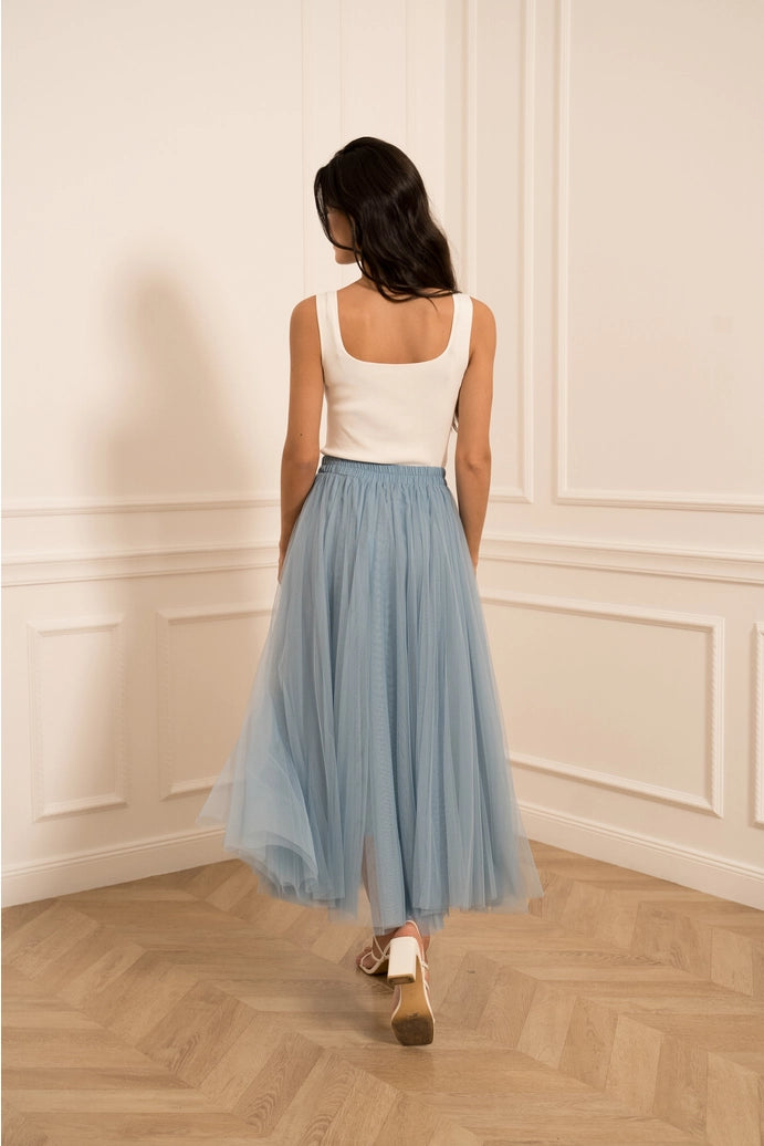 Bleu Ciel Tulle Skirt