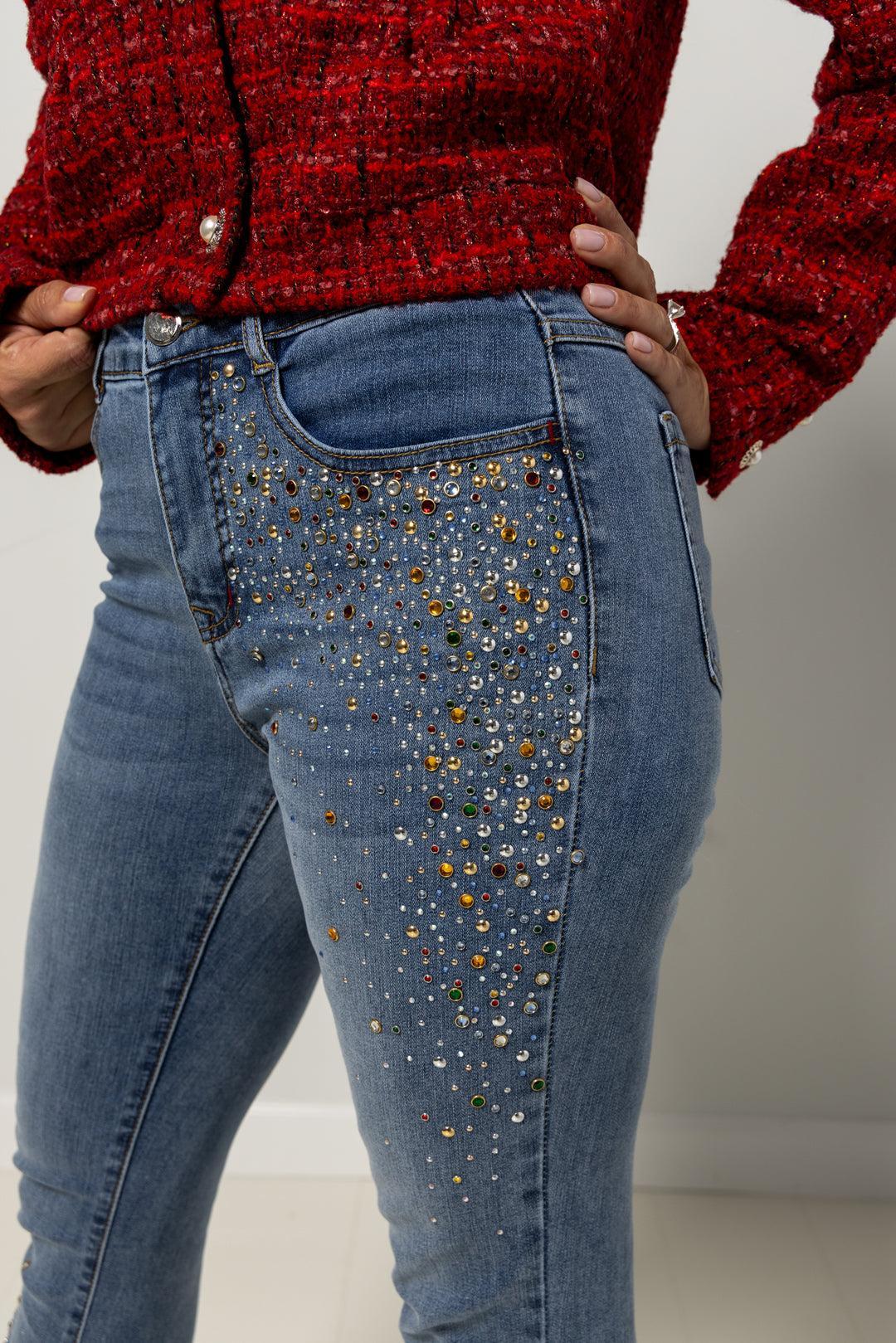Audrey Rhinestone Jean-410 RTW BOTTOM - JEANS-FORMAL SOCIETY
