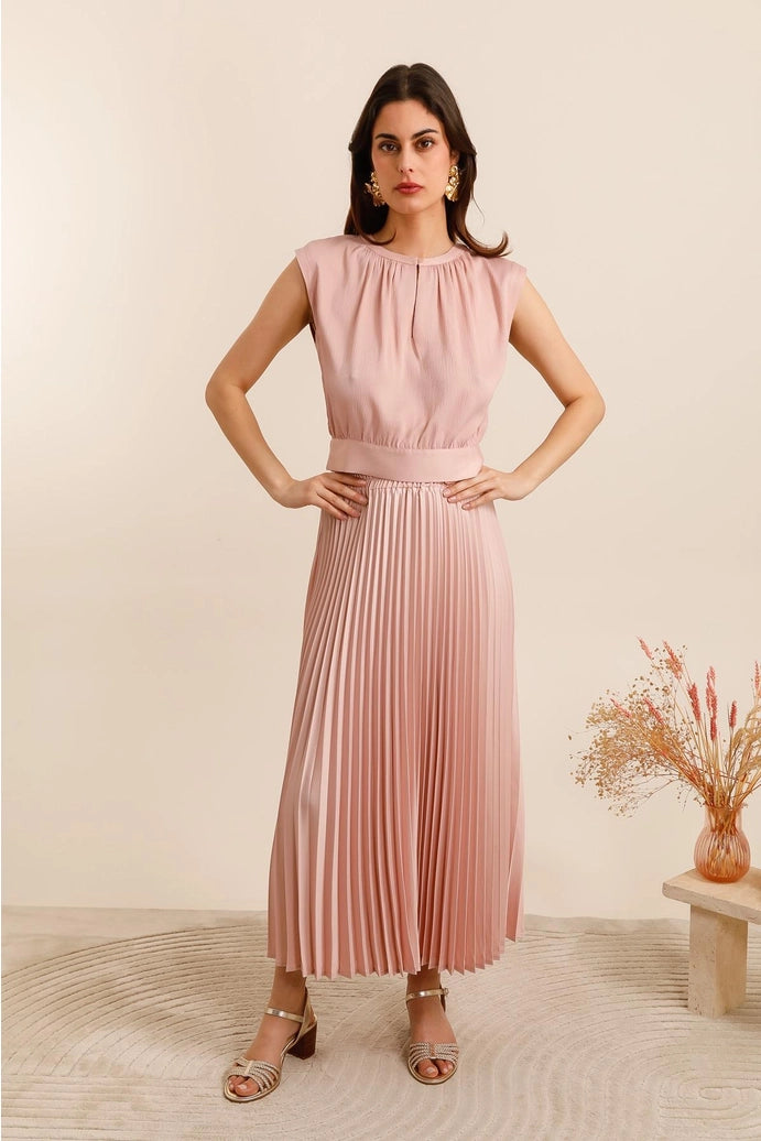 Back-Tie Crop Top - Pink