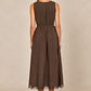 Lace V Neck Midi Dress