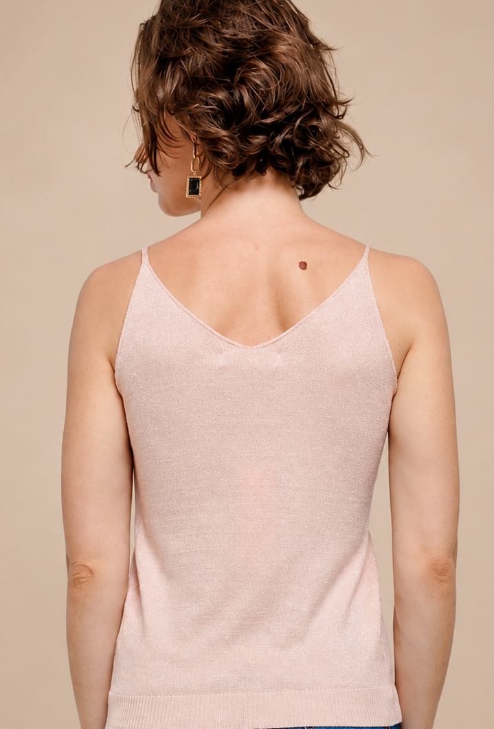 Lexi Shiny Tank Cami - Pink