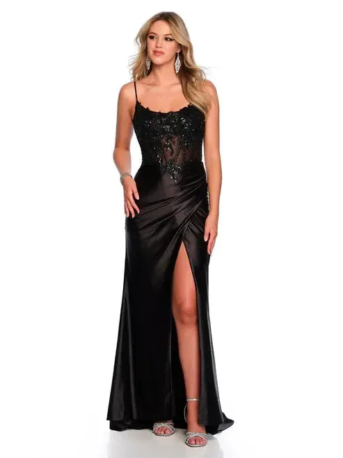Beaded Scoop Neck Prom Dress-999 FORMAL - PROM-FORMAL SOCIETY