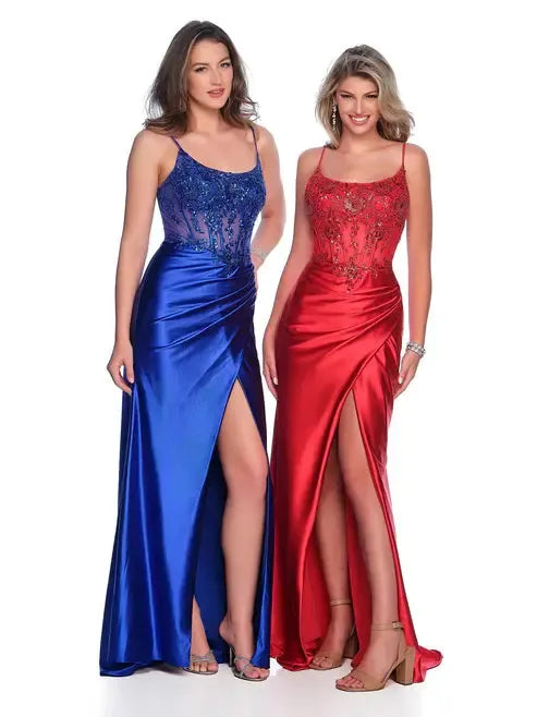 Beaded Scoop Neck Prom Dress-999 FORMAL - PROM-FORMAL SOCIETY