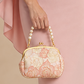 Pink Floral Brocade Evening Bag