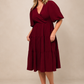 Tiered Wrap Midi Dress