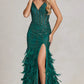 A-line Feather Prom Dress