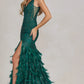 A-line Feather Prom Dress