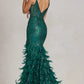 A-line Feather Prom Dress