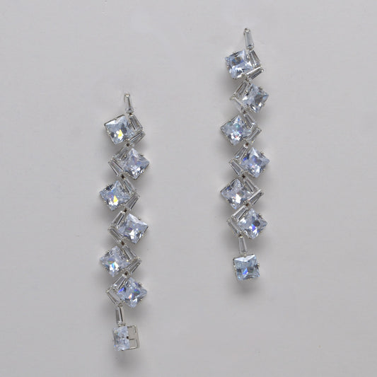 Cascading Baguette Earring-999 FORMAL - EARRING-FORMAL SOCIETY
