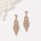 Crystal/Rose Gold Tassel Earring