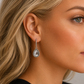 Silver Teardrop Hook Earring