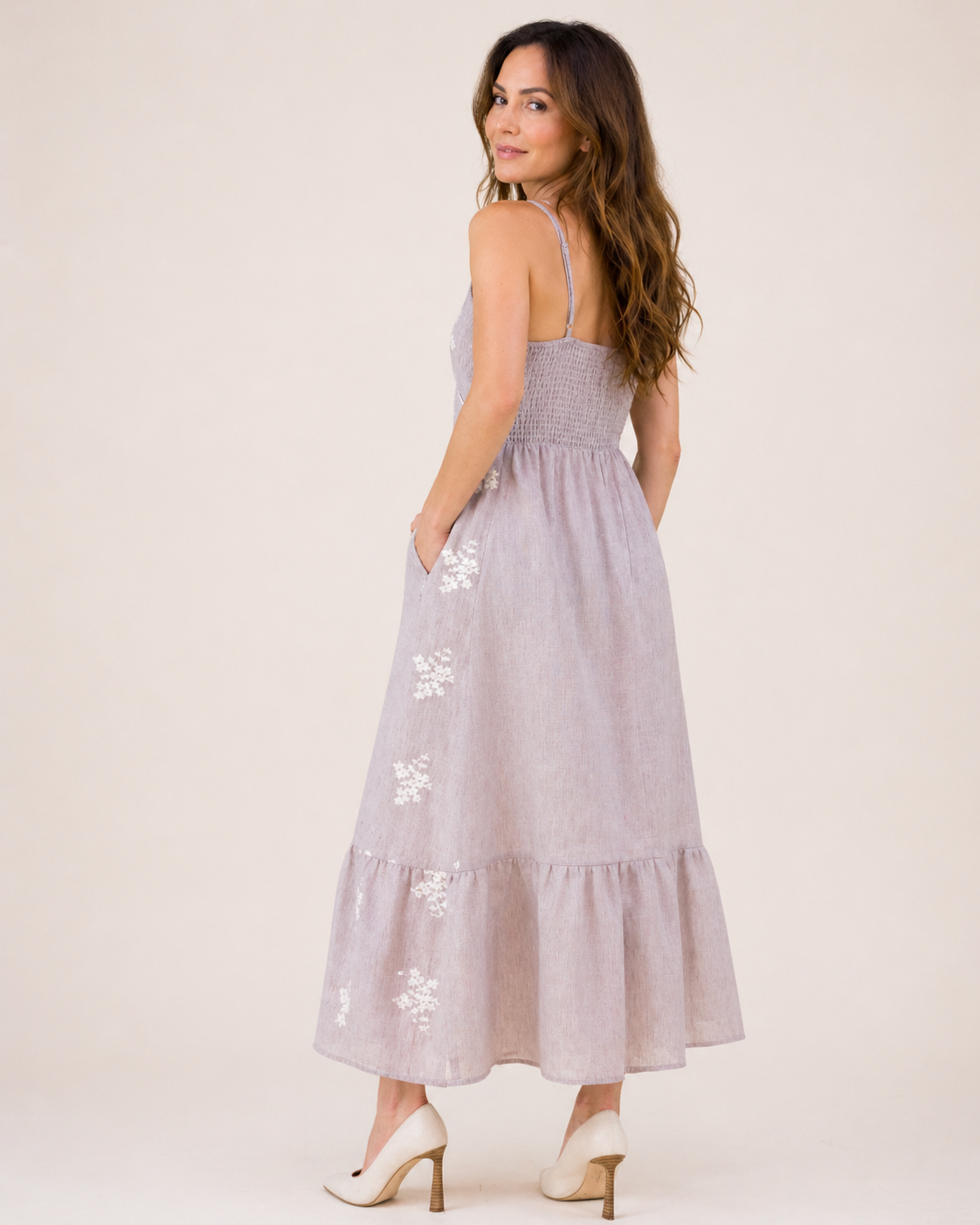 Cottage Loom Embroidred A-Line Maxi Dress