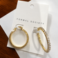 18K GF Hoop Rhinestone Earring