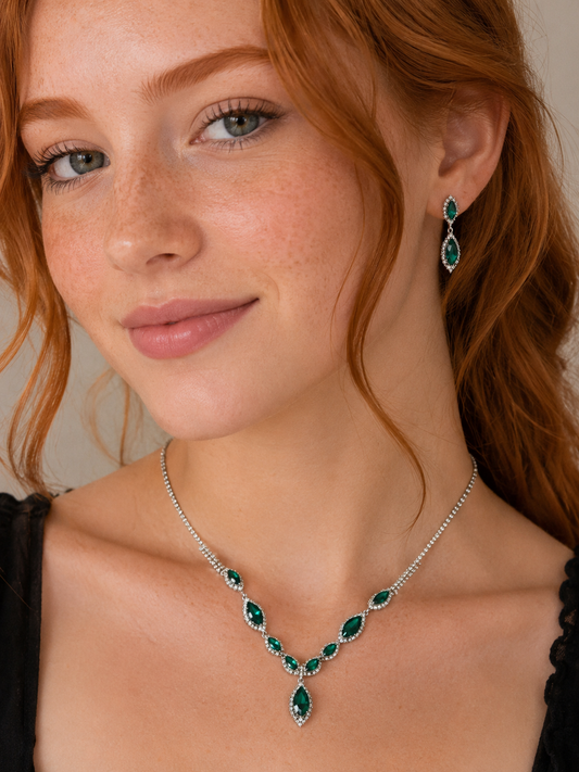 2 pc Crystal Emerald Set