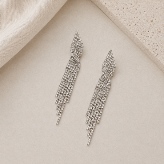 Silver Tassel Earring