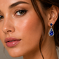 Small Dangle Earring - Sapphire/Silver