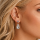 Small Dangle Earring - Crystal/Silver