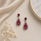 Small Dangle Earring - Rose/Silver