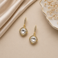 Square Drop Crystal Earring - Crystal/Gold