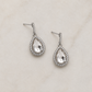 Silver Teardrop Hook Earring