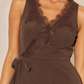 Lace V Neck Midi Dress