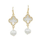 Crystal Clover Drop Earring-630 ACCESSORIES - EARRINGS-FORMAL SOCIETY