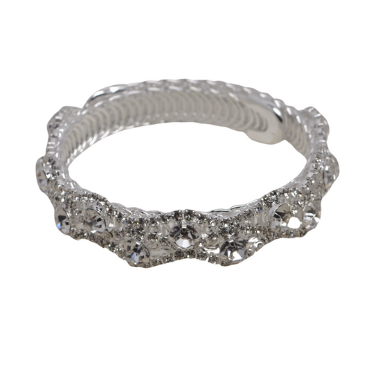 Crystal Wavy Cuff Bracelet-610 ACCESSORIES - EARRING-FORMAL SOCIETY