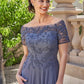 Darling Stretch Illusion and Embroidery Lace A-line Gown - K258016-999 FORMAL - MOB-FORMAL SOCIETY