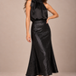 Black Satin Skirt